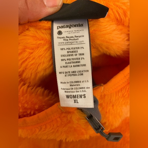 Patagonia R3 Hi-Loft Hoody Mango Orange Size XL - Picture 6 of 9